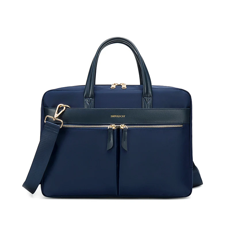 Bolsa para laptop feminina em poliéster com zíper prático, leve e resistente. Perfeita para transportar seu notebook com segurança e conforto no dia a dia. — foto 6