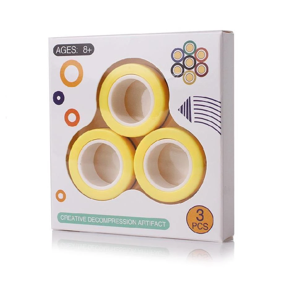 Title 3, Fidget Spinner Magnético Pulseira Anel Alivie o...