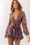 Women's Long Sleeved Floral Print Dress — photo 9