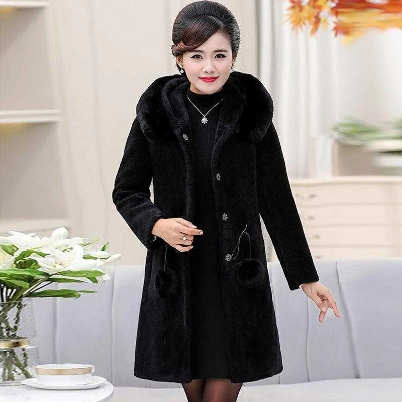 Women's Long Imitation Mink Velvet Coat is Thin, stylish and warm, perfect for any occasion, ideal for layering in the w — photo 3