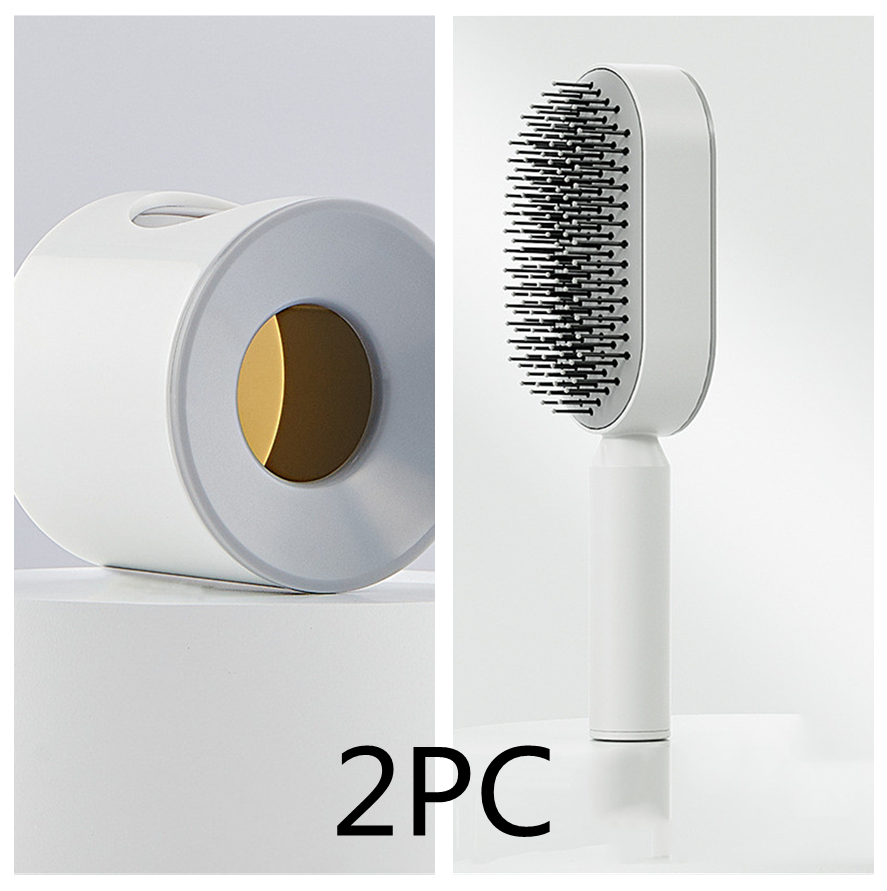 Pettine massaggiante airbag con design push-to-clean, per un massaggio delicato, pulizia facile e cuoio capelluto sano. — foto 14