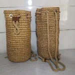 Mochila de Crochê Fashion Grande Capacidade para Fotos, Férias, Praia, Compras e Sacola de Palha. Leve seus pertences com elegância. — foto 3