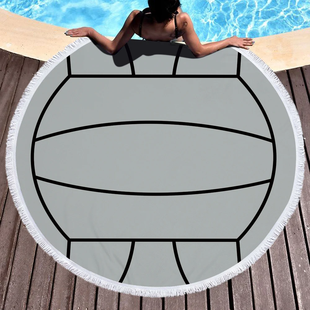 Round printed beach towel bath towel perfect for beach or bathroom use. Large, absorbent, soft, and quick-drying for ult — photo 1