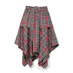 A Line Korean Plaid High Waist Skirt With Belt. Flattering, stylish and versatile. Perfect for creating both casual and — photo 5