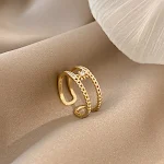 Anel de dedo indicador Ins Cool Zircon para juntas Design elegante e moderno. Realce seu estilo com este anel de dedo com zirconias e articulações. Perfeito para o dia a dia. — foto 6