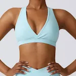 Intimo sportivo da donna a tinta unita, ad asciugatura rapida e aderente, perfetto per l'allenamento e lo sport. — foto 27
