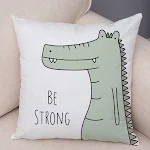 Capas de almofada para carro com estampa de animais de desenho animado, design simples para casa. Conforto e estilo para seu veículo. — foto 5
