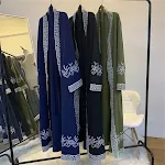Stitching lace embroidered cardigan, a stylish blend of comfort and elegance. Perfect for layering, a versatile piece to — photo 2