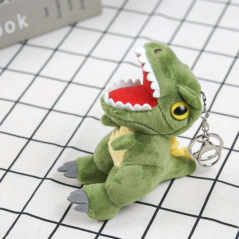 Chaveiro de Dinossauro Tiranossauro de 4 polegadas, mini boneco de pelúcia para pendurar na bolsa. Fofo, macio e perfeito para crianças e fãs de dinossauros. — foto 9