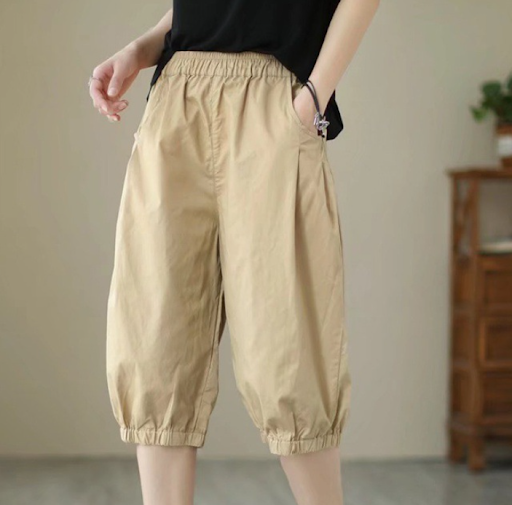 Title 4, Womens Candy Color Cotton Casual Cropped Pants...