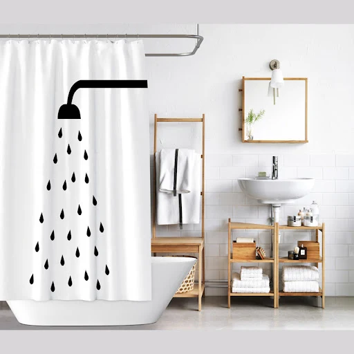 Title 3, Modern Simple Waterproof Shower Curtain Partiti...