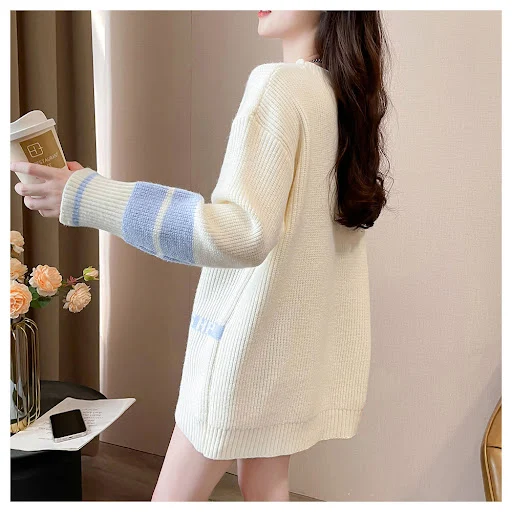Title 2, Lazy Letter Jacquard-Pullover mit Rundhalsaussc...