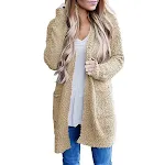 Suéter Cardigan de malha com bolso duplo de lã de cor sólida — foto 48