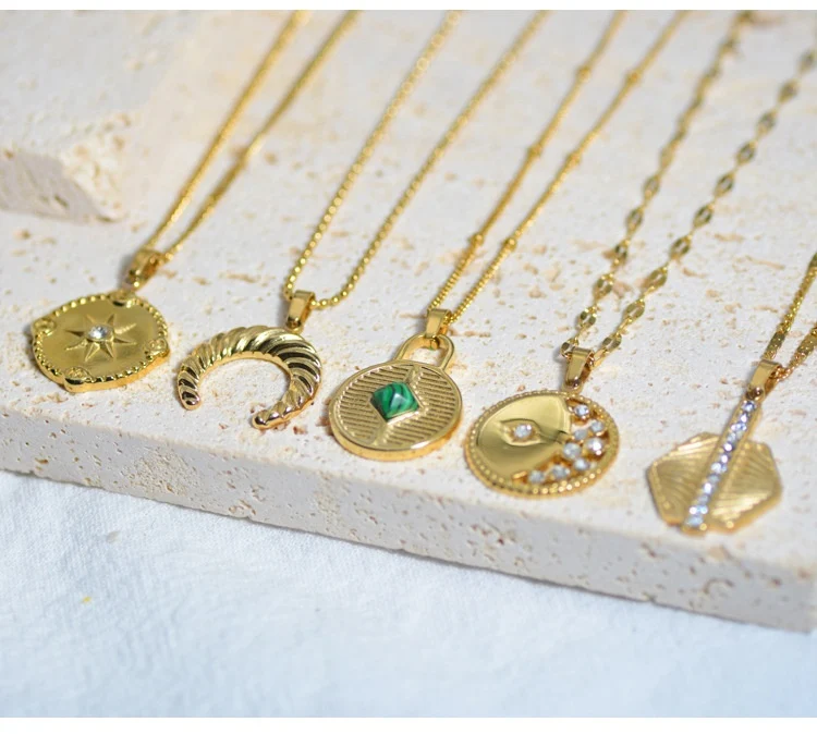 Title 10, Pingente de colar estilo europeu e americano Aç...