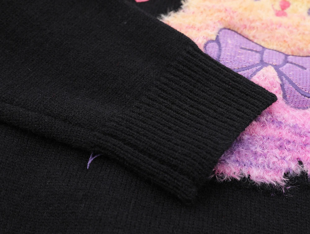 Title 10, Cute Cartoon Bunny Loose Round Neck Sweater, so...