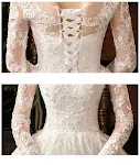 Vestido de noiva principal manga longa estilo francês Perfeito para um casamento dos sonhos Design clássico e elegante para noivas românticas. — foto 5