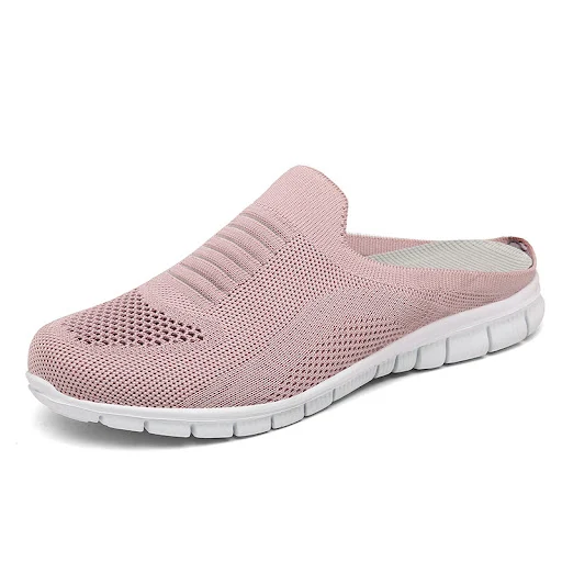 Title 3, Womens Mesh Half-drag Non-heel Baotou Lazy Fla...
