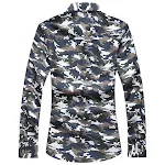 Large size men's long-sleeved floral shirt. Comfortable and stylish, perfect for casual wear. Add a touch of flair to yo — photo 1