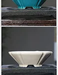 Ceramic Bonsai Basin Glazed Open Round Basin Cultivate healthy bonsai trees with this basin. Optimizes drainage and enha — photo 5