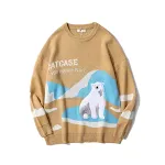 Ins Street Retro Polar Bear Pattern Sweater, Cozy and Stylish, Perfect for Winter, Offers a Comfortable Streetwear Look — photo 1