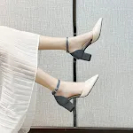 Chunky Heel High Heels with Small Hollow Design. Comfortable and stylish for any occasion. Provides stability and elevat — photo 14