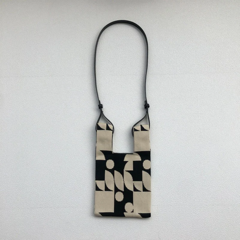 Bolso de hombro de punto retro con rosas para mujer, elegante y práctico. Perfecto para llevar tus esenciales diarios con estilo vintage y encanto. — foto 8