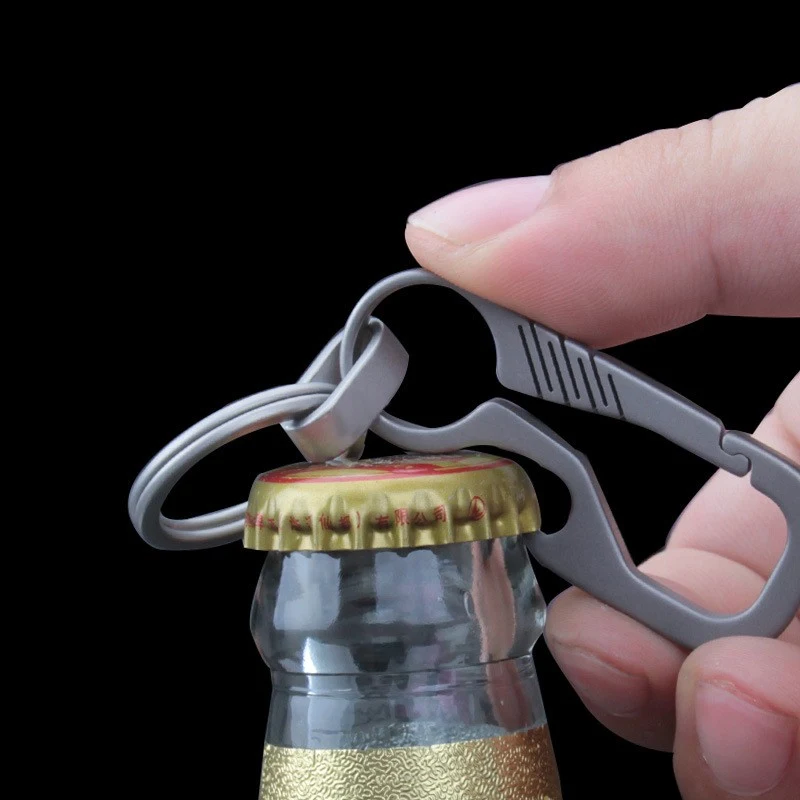 Chaveiro de liga de titânio para cintura masculino. Resistente, durável e elegante. Mantenha suas chaves seguras e acessíveis. Design leve e compacto. — foto 7