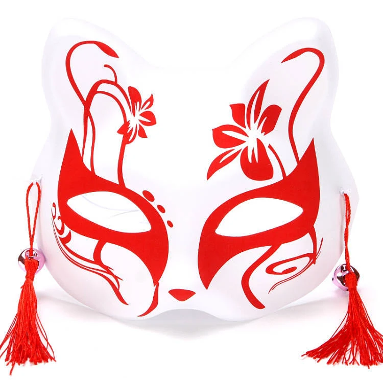 Title 14, Japanischer Stil Halb Katze Fuchs Maske für Kin...