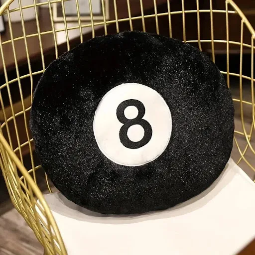 Title 3, Almofada de pelúcia Black Eight Billiards para ...