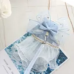 Blue threelayer yarn