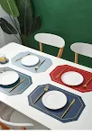 Octagonal Leather Placemat Waterproof Household Table Mat Heat Proof Mat. Protect your table with this stylish and easy — photo 16