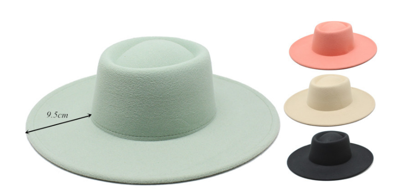 Title 1, Men And Women Fashion Simple Felt Bowler Hat
