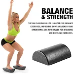 Rolo de espuma yoga EPP semicircular liso equipamento fitness coluna massagem muscular. Alívio muscular, melhora flexibilidade. — foto 1