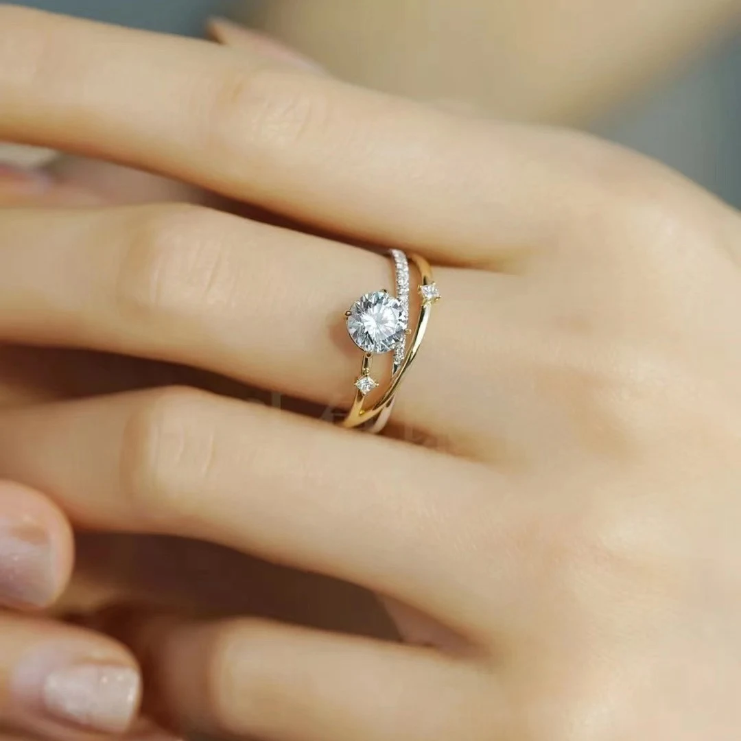 Anillo de mujer con moissanita de 1 quilate — foto 8