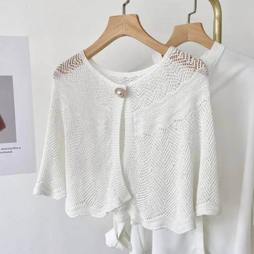 Title 5, Air-conditioned Ice Silk Knitted Shawl Elegant ...