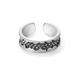 Anel Crack Texturizado Masculino Single Trend. Anel singular para homens modernos. Design único para um visual estiloso e cheio de personalidade. — foto 3
