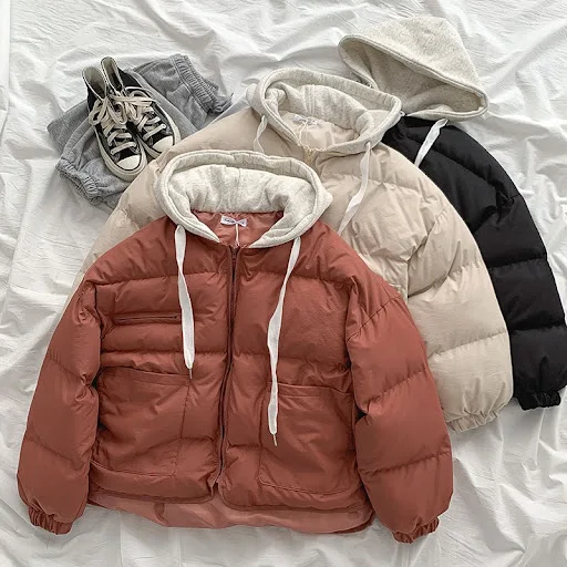 Title 2, Students Small Loose Bread Jacket Coat Hooded ...