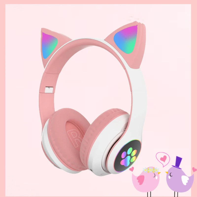 Title 1, Fone de Ouvido Bluetooth Orelhas de Gato Sem Fi...