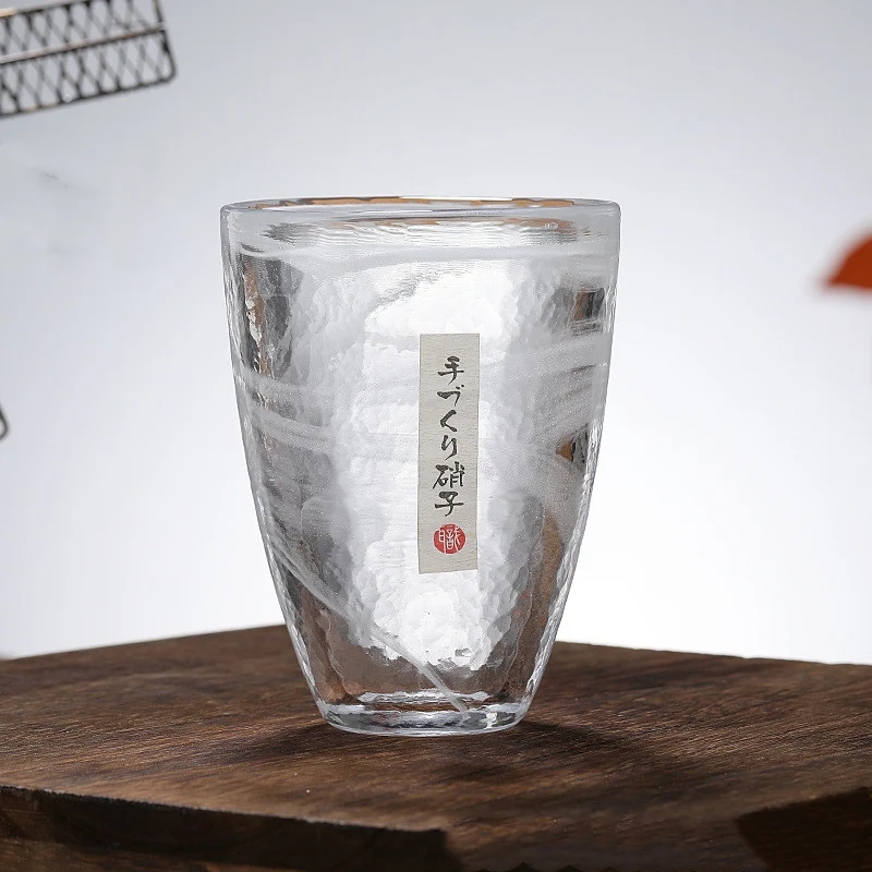 Title 5, Japanese Glass Thickened Hammer Pattern Cup ele...