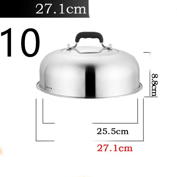Title 5, Wok rotondo rialzato in acciaio inox con coperc...