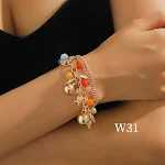 Pulseira de contas multicamadas de cristal de vidro boêmio com cores mistas, um acessório boêmio vibrante para realçar seu estilo com elegância. — foto 4