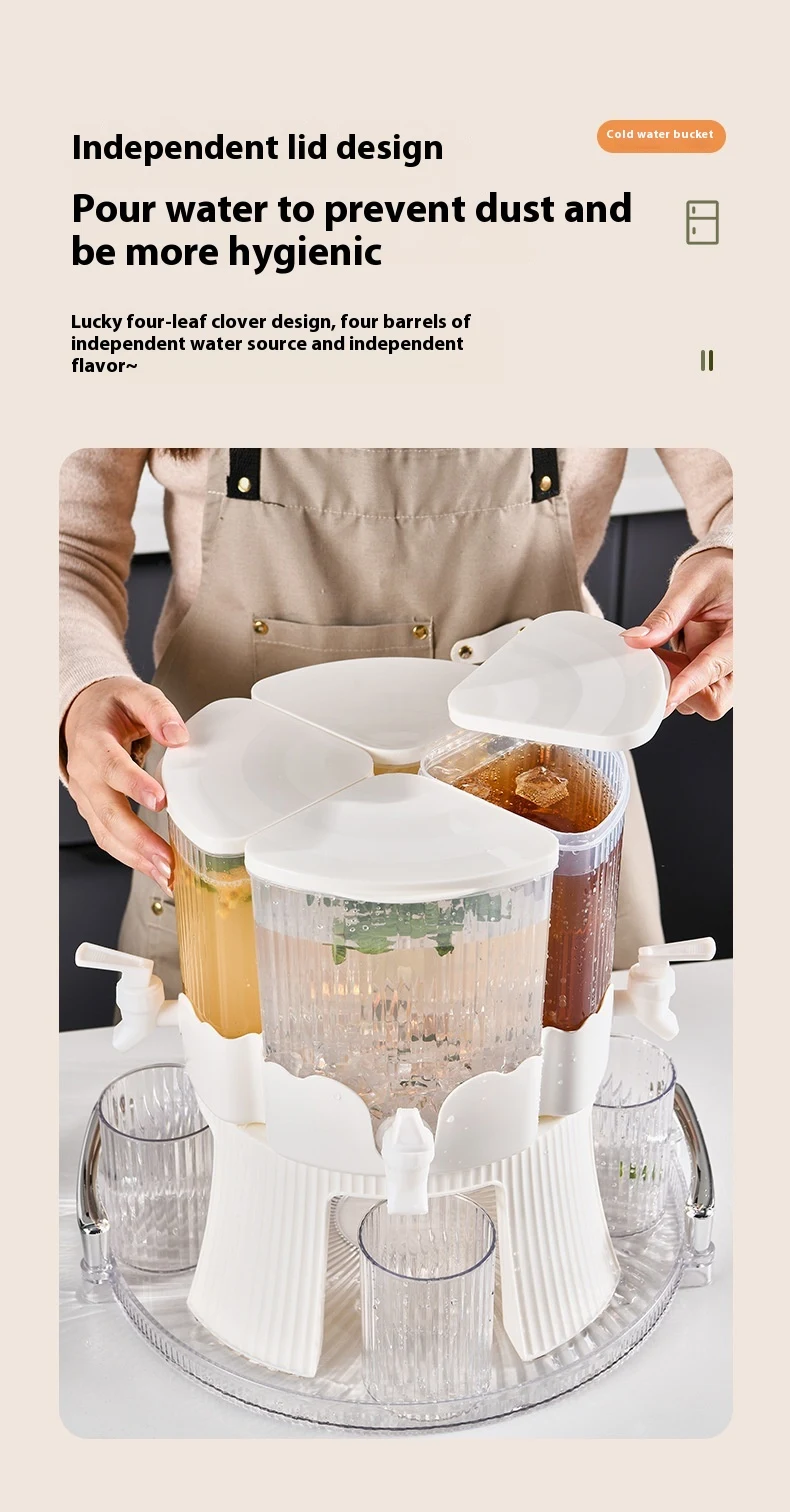 Title 14, Large-capacity rotatable plastic four-compartme...