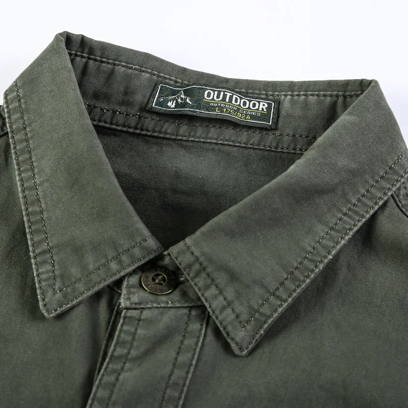 Military Style Plus Size Tooling Long-Sleeved Shirt for Men. Durable and comfortable work shirt, perfect for outdoor act — photo 4