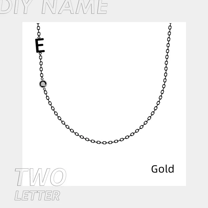 Title 17, Colar com nome de 26 letras do alfabeto em aço ...