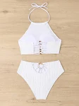 Fashion High Waist Apron Conservative Swimwear, perfect for beach or pool, offering coverage, style and a flattering sil — photo 3