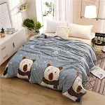 Cobertor de cama espesso em veludo Cloud Mink com dupla impressão, proporcionando calor e conforto superiores para noites aconchegantes. — foto 2