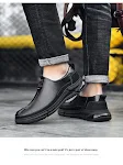 Dicksohlige Business-Lederschuhe für Herren in Übergröße, Schlupfschuhe, Low-Cut-Design aus Rindsleder. Stilvoller Komfort für den Alltag. — foto 3