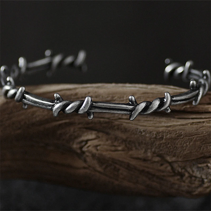 Title 6, Pulseira masculina Simple Winding Knot Twisting...