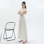 Summer Thin High Waist Cropped Wide-leg Pants Skirt with Straps, Slimming Design, Straight Drape, a comfortable and styl — photo 4