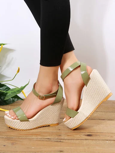 Title 28, Womens Wedge Sandals with Ankle-Strap, Woven H...